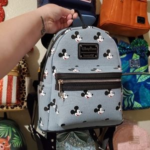 New! Denim Mickey Loungefly Backpack